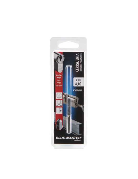 Broca Cuadrada Metal Duro para Cerrajeros Ø6 x 60 mm BLUEMASTER