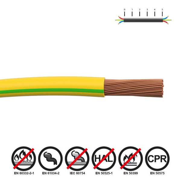 Lote de 200 Unidades Cablecillo H07Z1-K 2,50 mm² Bicolor EURO/m SEDILES