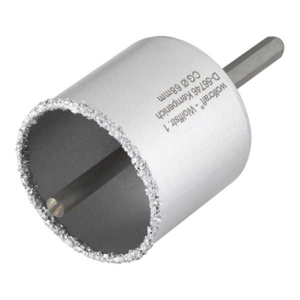 Corona de Perforación Recubierta de Carburo de Tungsteno, con Adaptador, Ø68 x 55 mm WOLFCRAFT