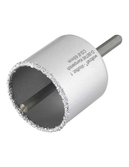 Corona de Perforación Recubierta de Carburo de Tungsteno, con Adaptador, Ø68 x 55 mm WOLFCRAFT