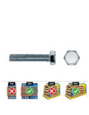 Caja 500 unid. Tornillo Metrica Hexagonal Din/Ref 933 Ø5x10mm Zincado CELO