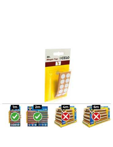 Caja 10 Blisters 20 unid. Tapon Adhesivo Din/Ref Mtap Ø13mm Color Blanco CELO