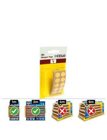 Caja 10 Blisters 20 unid. Tapon Adhesivo Din/Ref Mtap Ø13mm Color Pino CELO