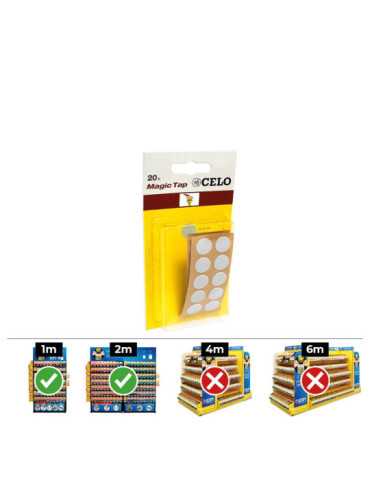 Caja 10 Blisters 20 unid. Tapon Adhesivo Din/Ref Mtap Ø13mm Color Gris CELO
