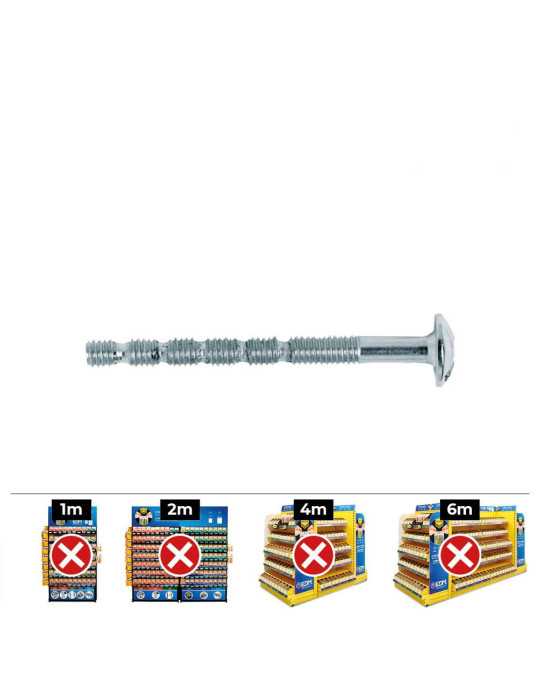 Caja 250 unid. Tornillo Tirador Multilargo Din/Ref Tirm Ø4x45mm Niquelado CELO
