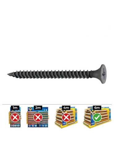Caja 1000 unid. Tornillo Placa Yeso Placa-Metal Ssf Ø3,5x35mm Fosfatado CELO