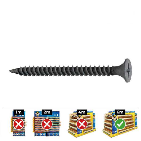 Caja 1000 unid. Tornillo Placa Yeso Placa-Metal Ssf Ø3,9x35mm Fosfatado CELO