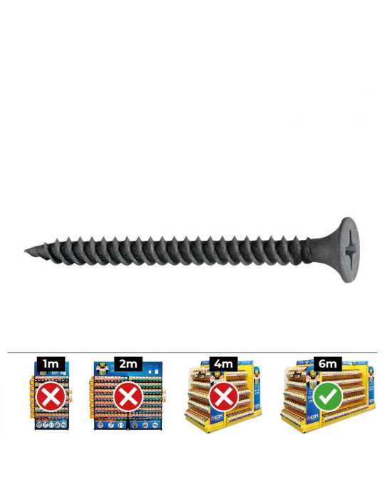 Caja 1000 unid. Tornillo Placa Yeso Placa-Metal Ssf Ø3,9x35mm Fosfatado CELO