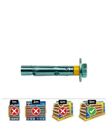 Anclaje Dynabolt Tornillo Zincado M10 Ø12 x 70 mm, Caja 50 uds CELO