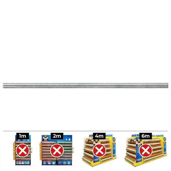 Varilla Roscada M6 x 1000mm Din/Ref 975 Zincado (Caja 100 unid) CELO