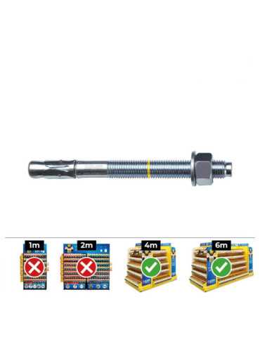 Anclaje Homologado CE Bap Ø8 x 95 mm/30 Zincado, Caja 50 uds CELO