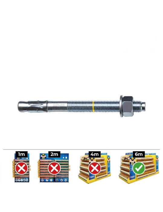 Anclaje Homologado CE Bap Ø10 x 125 mm/50 Zincado, Caja 25 uds CELO