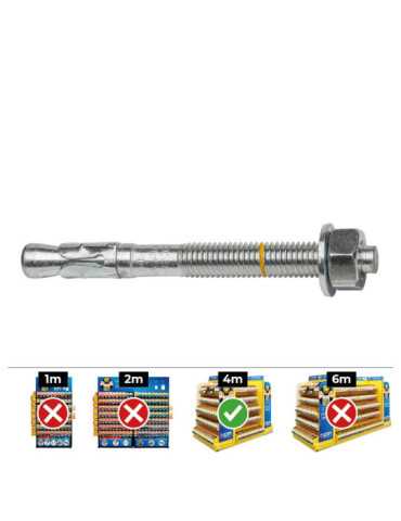 Anclaje Homologado CE Bap Ø10 x 60 mm/10 Zincado, Caja 40 uds CELO