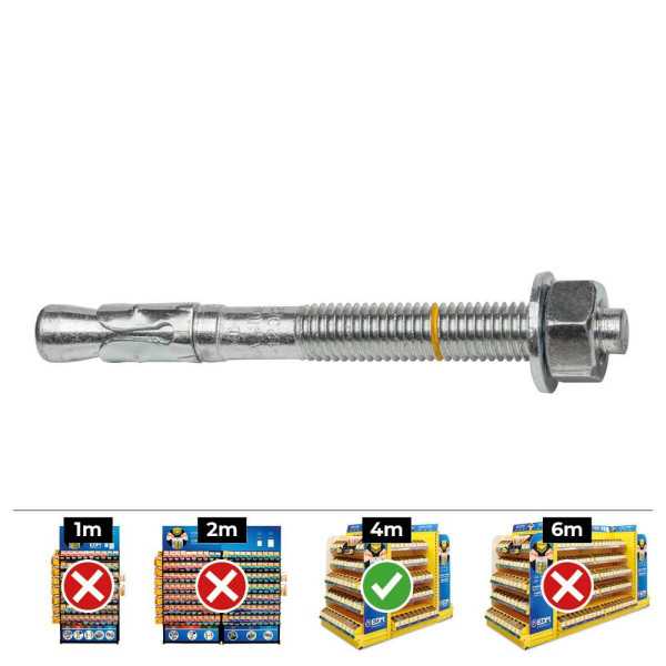 Anclaje Homologado CE Bap Ø10 x 60 mm/10 Zincado, Caja 40 uds CELO