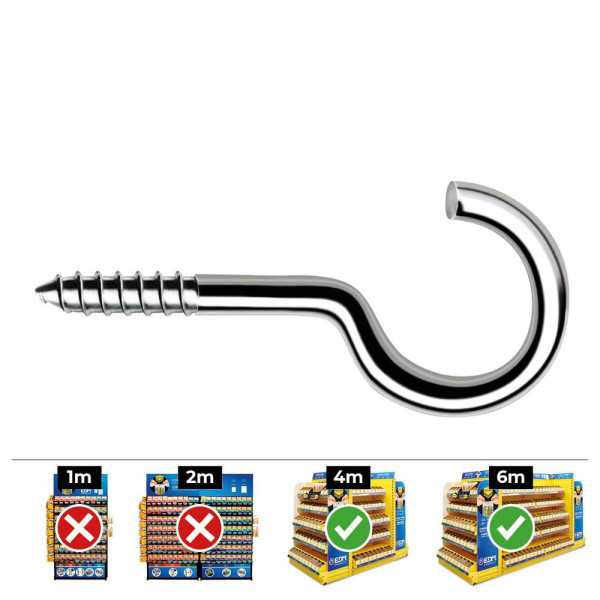 Hembrilla Roscada Abierta Ø3,0 x 40 mm Zincado, Caja 500 uds CELO