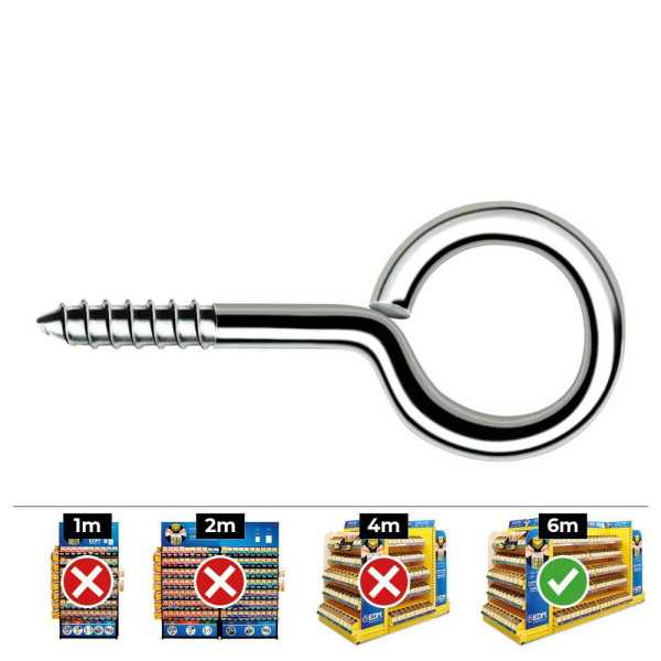 Hembrilla Roscada Cerrada Ø3,0 x 40 mm Zincado, Caja 500 uds CELO