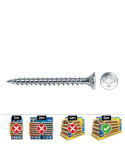 Caja 1000 unid. Tornillo Madera Avellanado Pozi Din/Ref Vlox Ø4x25mm Zincado+lubr. CELO