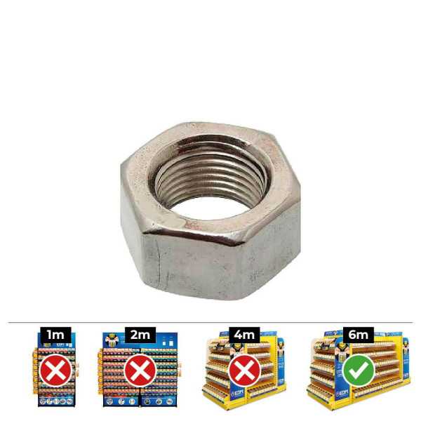 Caja 100 unid. Tuerca Hexagonal Din/Ref 934 Ø12mm Zincado CELO