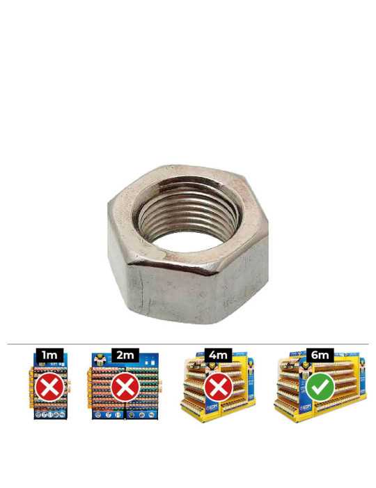 Caja 100 unid. Tuerca Hexagonal Din/Ref 934 Ø12mm Zincado CELO