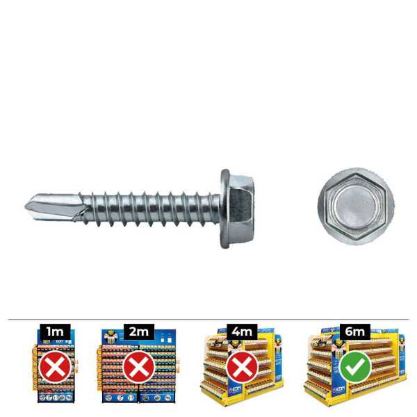 Caja 500 unid. Punta Broca Hexagonal Din/Ref 7504K Ø5,5x19mm Zincado CELO