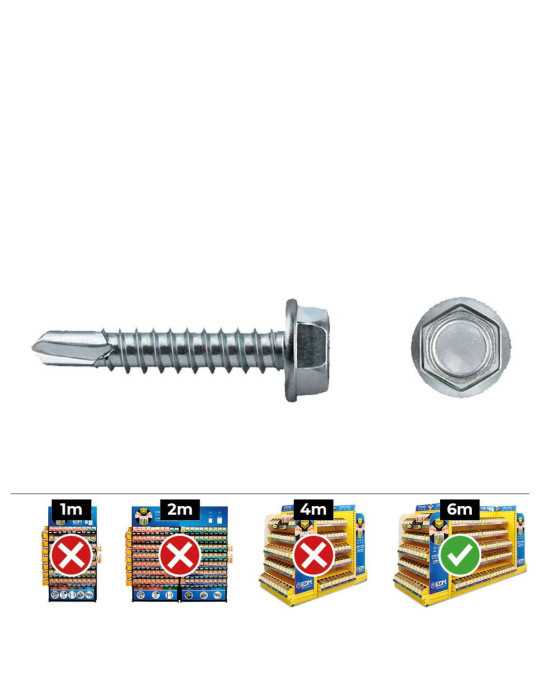 Caja 500 unid. Punta Broca Hexagonal Din/Ref 7504K Ø5,5x19mm Zincado CELO