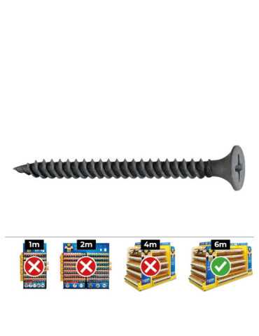 Caja 500 unid. Tornillo Placa Yeso Placa-Metal Ssf Ø3,9x65mm Fosfatado CELO