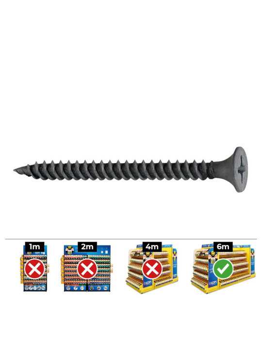 Caja 500 unid. Tornillo Placa Yeso Placa-Metal Ssf Ø3,9x65mm Fosfatado CELO