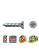 Caja 500 unid. Tornillo Chapa Avellanado Philips Din/Ref 7982 4,8x38mm Zincado CELO