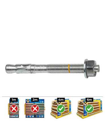 Anclaje Homologado CE Bap Ø8 x 75 mm/10 Zincado, Caja 50 uds CELO