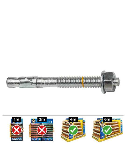 Anclaje Homologado CE Bap Ø8 x 75 mm/10 Zincado, Caja 50 uds CELO