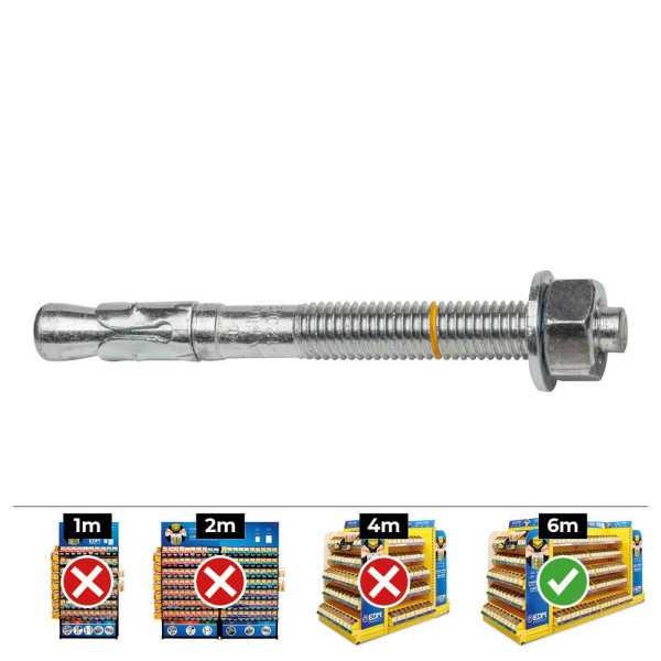 Anclaje Homologado CE Bap Ø10 x 85 mm/10 Zincado, Caja 40 uds CELO