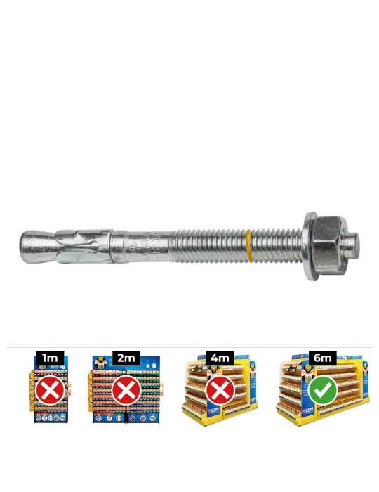 Anclaje Homologado CE Bap Ø10 x 85 mm/10 Zincado, Caja 40 uds CELO