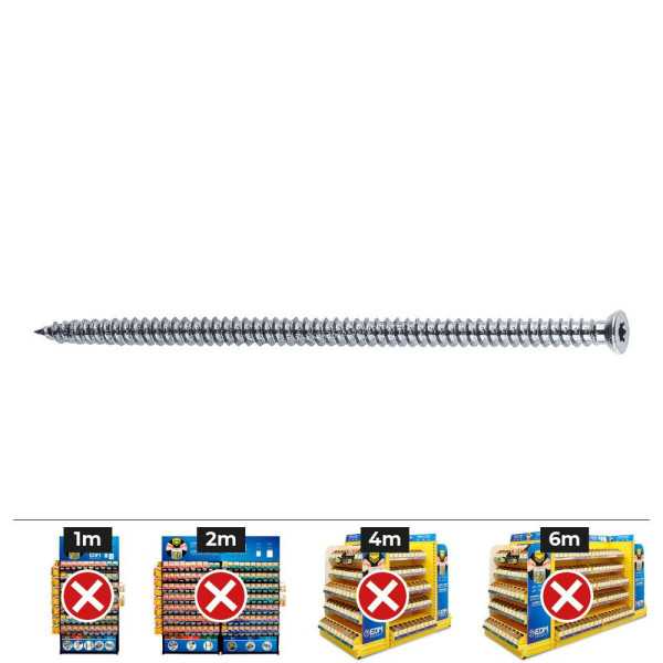 Caja 100 Uds. Tornillo de Premarcos Fbs 7,5-152 Avellanado, Cincado CELO