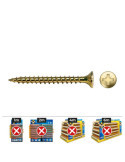 Caja 500 Unidadestornillo Madera Vlox Rosca Completa Avellanado Impronta PZ Ø3,5 x 45 mm Bicromatado CELO