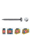 Caja 1000 Unidades Tornillo Madera Velox B Rosca Completa Alomado Impronta PZ2 Ø3,5x15 mm Cincado CELO