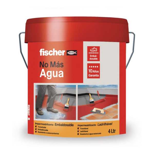 Impermeabilizante Embaldosable Gris 4 L FISCHER