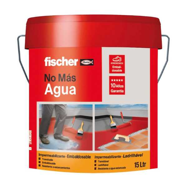 Impermeabilizante No Más Agua, Embaldosable, Blanco, 15 L FISCHER