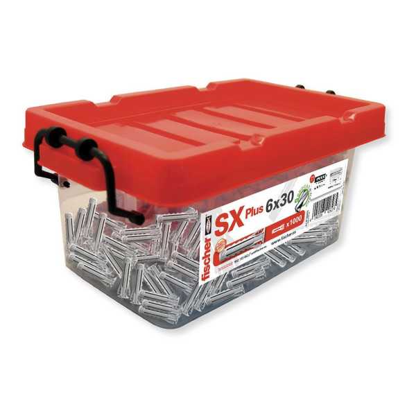 Taco Sx Plus Ø6 x 30 mm, Caja 1000 uds FISCHER