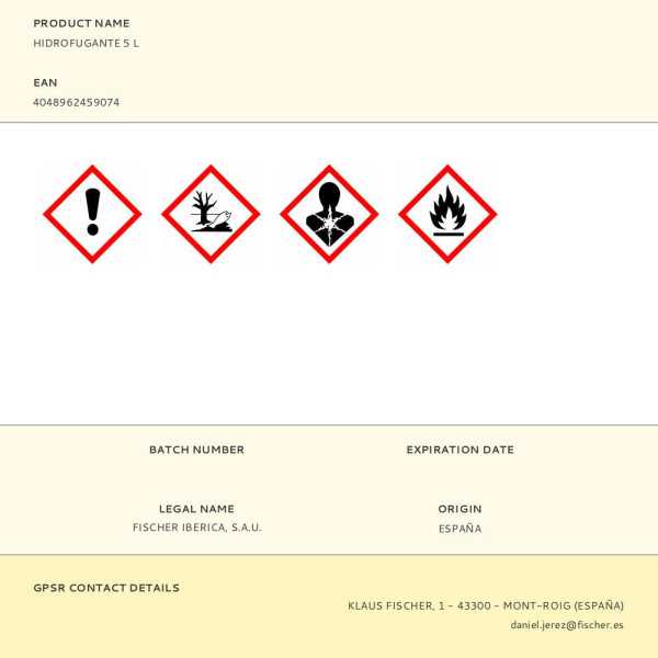Hidrofugante 5 L FISCHER