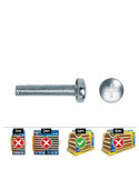 Caja 500 unid. Tornillo Metrica Alomado Philips Din/Ref 7985 Ø4x30mm Zincado CELO