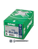 Caja 1000 Unid. Tornillo Universal Cabeza Plana Wirox 3,5X30MM Z2 SPAX