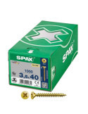 Caja 1000 Unid. Tornillo Universal Cabeza Plana Yellox 3,5X40MM Z2 SPAX