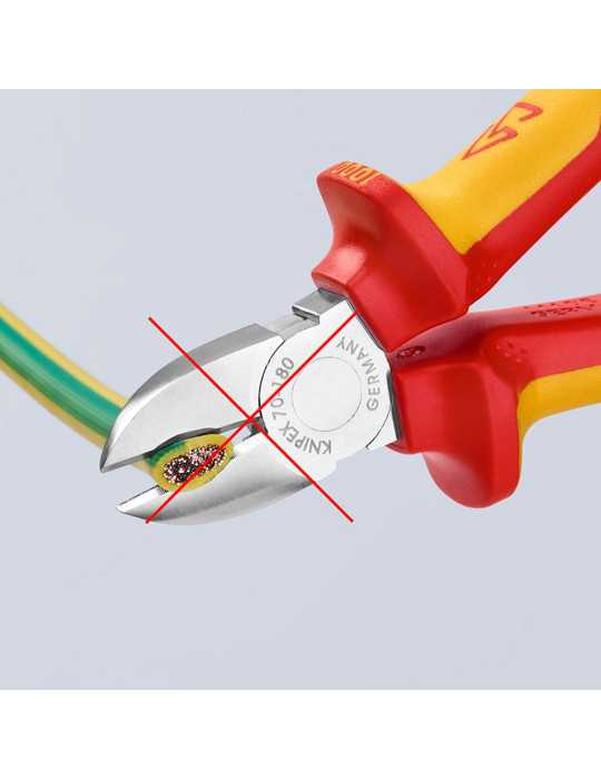 Alicates de Corte Diagonal 180 x 56 x 20 mm KNIPEX