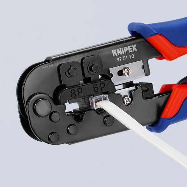 Crimpadora Entallar RJ11, RJ45, 190 x 70 x 18 mm KNIPEX