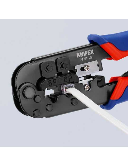 Crimpadora Entallar RJ11, RJ45, 190 x 70 x 18 mm KNIPEX