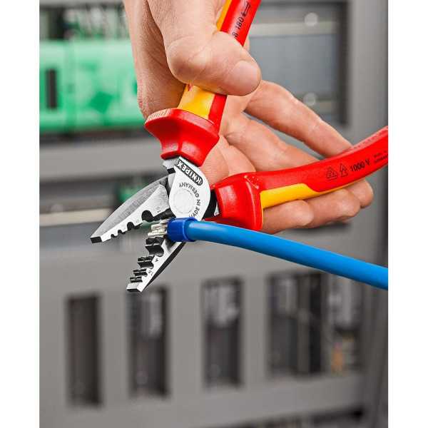 Alicates para Entallar Punteras 180 x 56 x 28 mm KNIPEX