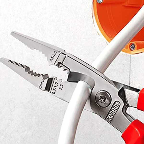Alicates para Instalaciones Eléctricas Cromado 200 mm KNIPEX