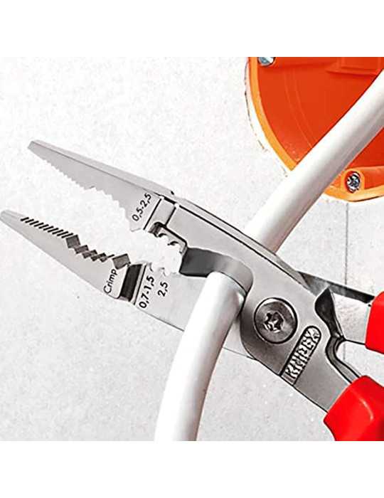 Alicates para Instalaciones Eléctricas Cromado 200 mm KNIPEX