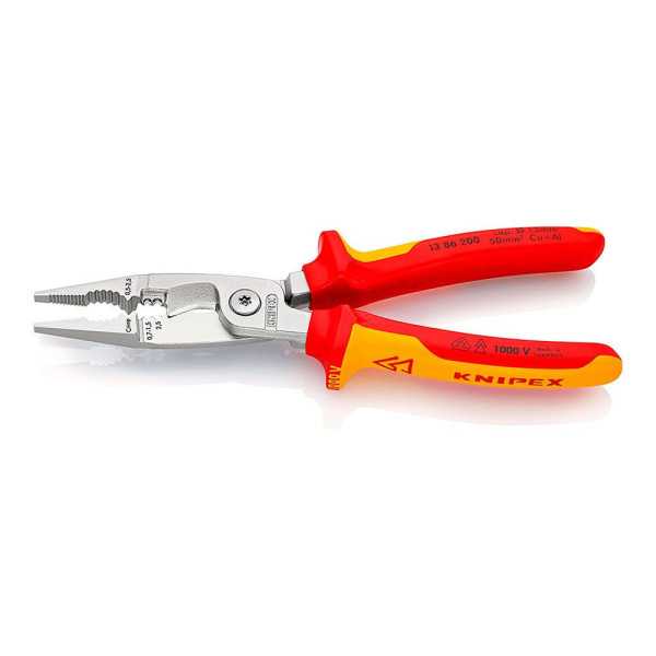 Alicates para Instalaciones Eléctricas Cromado 200 mm KNIPEX