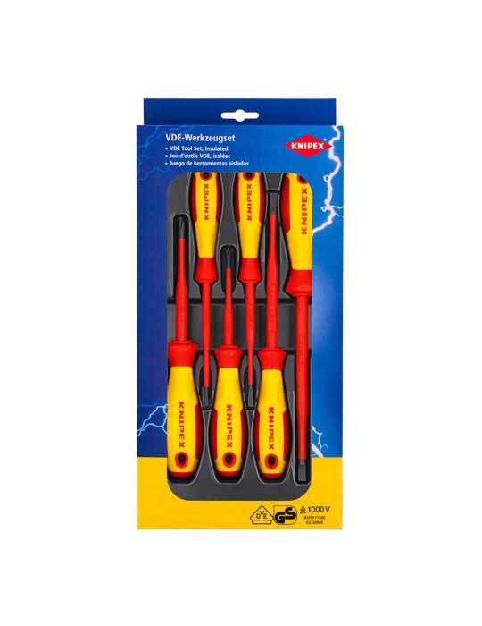 Destornilladores 1000V, Juego de 6 Piezas KNIPEX
